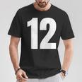 ナンバー12 シャツ。十二 Tシャツ 面白い贈り物