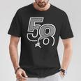 ナンバー58 スポーツジャージ 58 誕生日 Tシャツ 面白い贈り物