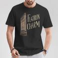 ニューヨークチャームフラットアイアンビルディング Tシャツ 面白い贈り物