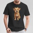 ノーフォークテリア 犬 モチーフ ペット アートワーク ノーフォークテリア Tシャツ 面白い贈り物
