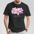 ハワイアンアロハプルメリアアート Tシャツ 面白い贈り物
