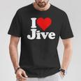 ハートジャイブジャズダンスミュージックが大好き Tシャツ 面白い贈り物