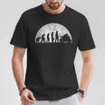 バイカーの進化-人間のモーターサイクルモータースポーツの進化 Tシャツ 面白い贈り物