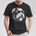 ビアデッド・コリー サングラス 犬 グラフィック デザイン Tシャツ 面白い贈り物