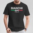 ビアンキ イタリア 家族名 イタリア 国旗 Tシャツ 面白い贈り物