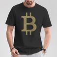 ビットコインシンボル ポケットデザイン ミニマリスト Tシャツ 面白い贈り物