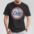 ビンテージ Esso ガソリンスタンドサイン Tシャツ 面白い贈り物