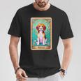 ビーグル 面白いtシャツ 犬 タロット カード かわいい メンズ 子供 おもしろ 服 グッズ ネタ Tシャツ 面白い贈り物