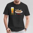 ビールとぎょうざとねこ ビール 餃子 猫 Tシャツ 面白い贈り物