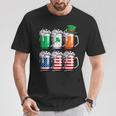 ビール聖パトリックデー メンズ アイルランドのアメリカ国旗 ドリンクマグ Tシャツ 面白い贈り物