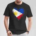 フィリピン独立記念日 I Love Philippines 国旗 ハート Tシャツ 面白い贈り物