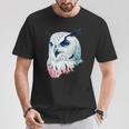 フクロウの傑作 雪フクロウ 鳥アート 動物 雪フクロウ Tシャツ 面白い贈り物