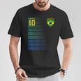 ブラジル サッカーファン ジャージ ブラジル国旗 フットボール愛好家 Tシャツ 面白い贈り物