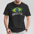 ブラジルの国旗 アンティーク調 ラテン 男性 女性 キッズ ブラジル Tシャツ 面白い贈り物