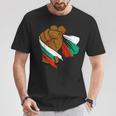ブルガリア 国旗 パワーハンドフィスト ブルガリアルーツ ブルガリアプライド Tシャツ 面白い贈り物