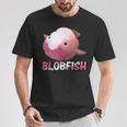 ブロブフィッシュ Blobfish 深海のおじさん 深海のアイドル ぷよぷよ おもしろい かわいい 魚 動物 きもかわ Tシャツ 面白い贈り物