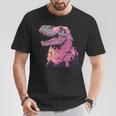 ヘアリー T-Rex パステルゴス ティラノサウルス 恐竜 サングラス Tシャツ 面白い贈り物
