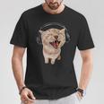 ヘッドフォン付き猫 ミーム Tシャツ 面白い贈り物