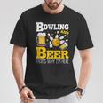 ボウリングビール だからここにいるボウラー Tシャツ 面白い贈り物