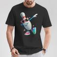 ボウリングピン ダビングサングラス ボウラープレイヤー キッズ メンズ レディース Tシャツ 面白い贈り物