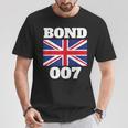 ボンドユニオンフラッグ 007 レトロシャツ Tシャツ 面白い贈り物
