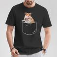 ポケットハムスターシャツ、ポケットに入った面白いハムスター ギフトtシャツ Tシャツ 面白い贈り物