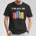 ポーカープレイヤー I'm All In カード カジノ 恋人 ギフト ギャンブル Tシャツ 面白い贈り物