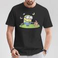 ミニオンズ ボブ&ティム バタフライ ピクニック 前後 Tシャツ 面白い贈り物