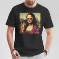 モナリザvサイン Tシャツ 面白い贈り物