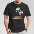 ヤシの木 夏 カラフル 胸 プリント ホリデー Tシャツ 面白い贈り物