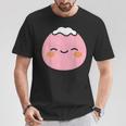 ユーモア餅 シンプルでミニマルな和スイーツ餅 Mochi Tシャツ 面白い贈り物