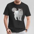 ラグドール 猫のポートレート ラグドール キャットヘッド ラグドール 猫の顔 Tシャツ 面白い贈り物