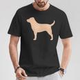 ラブラドールレトリバー 犬のシルエット Tシャツ 面白い贈り物