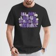 ループス・アウェアネス Lupus Warrior Era Wear Purple Ribbon Groovy Tシャツ 面白い贈り物