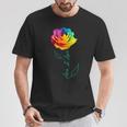 レインボー ローズ Lgbtq 花 Tシャツ 面白い贈り物