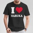 レッドハート I Love Haruka Tシャツ 面白い贈り物