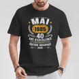 ヴィンテージ 1985年5月 40歳の誕生日プレゼント 男性 女性 Tシャツ 面白い贈り物