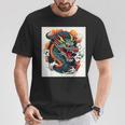 ヴィンテージ タトゥー アート ドラゴン Tシャツ 面白い贈り物