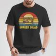 ヴィンテージ バーガー スクワッド チーズバーガー ハンバーガー 恋人へのギフトに Tシャツ 面白い贈り物