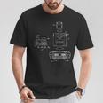 ヴィンテージゲーム図 Tvビデオゲームコンソール レトロチャート Tシャツ 面白い贈り物