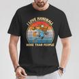 ヴィンテージ馬 I Love Handball More Than People Tシャツ 面白い贈り物