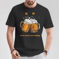 乾杯ビールは全てを解決する ビール 夏 乾杯 Kp ジョッキ 生ビール Tシャツ 面白い贈り物