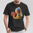 卓球 面白いtシャツ ボール ピンポン おもしろ 服 ネタ メンズ 卓球部 おもしろグッズ 大人 子供 Tシャツ 面白い贈り物