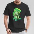 吃驚仰天 グリーン Tシャツ 面白い贈り物