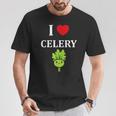 小さな野菜 セロリ ミニマリスト かわいい シンプル セロリ I Love Celery Tシャツ 面白い贈り物