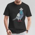 新聞帽子をかぶった鳩 Tシャツ 面白い贈り物
