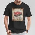 日本の伝統食品 肉 パピルス スクロールアート 和牛 Tシャツ 面白い贈り物
