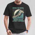 暗号通貨の波に乗るクジラの活動仮想通貨 Tシャツ 面白い贈り物