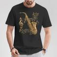 楽器 ト音記号 サックス奏者 音楽サックス Tシャツ 面白い贈り物
