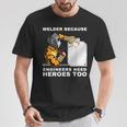 溶接工エンジニアにはヒーローが必要だから 面白すぎる溶接 Tシャツ 面白い贈り物